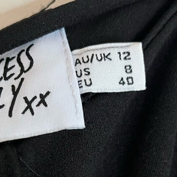 Princess Polly Black High-Waisted Wide-Leg Pants – Size US 8 (AU 12) - Picture 13 of 16